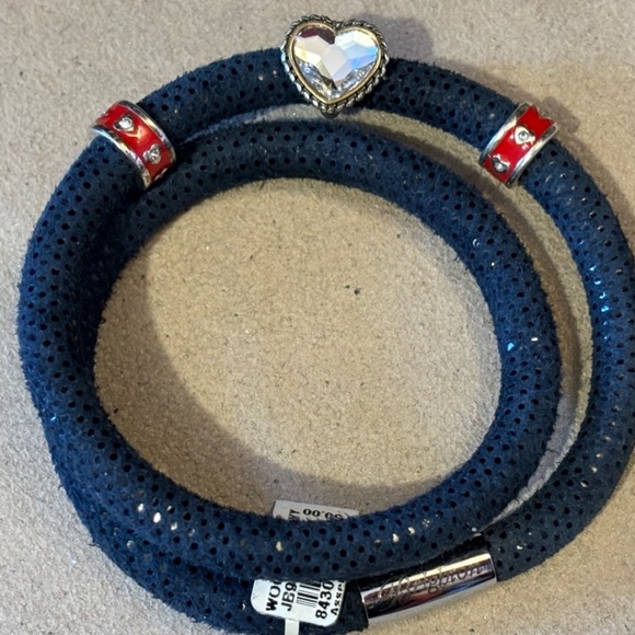 🆕 Brighton Corina Ring bead Clear heart crystal trimmed in silver & gold - Picture 7 of 8